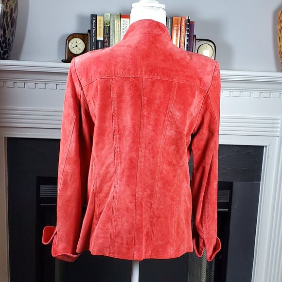 David Brooks Orange Suede Jacket | Size M - Picture 4 of 7
